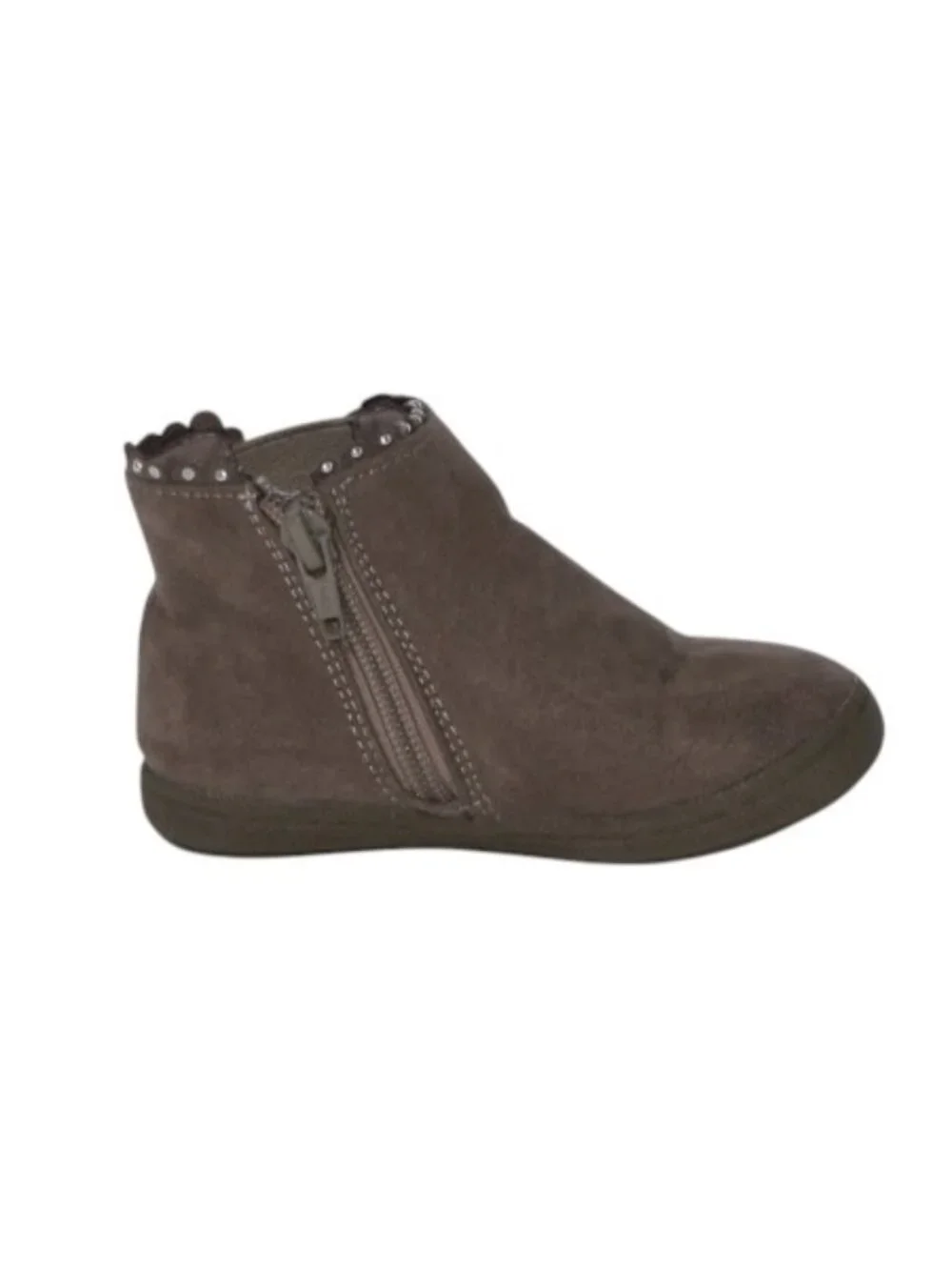Seychelles Kids Brown Suede Chelsea Boot with Silver Accents Size 6